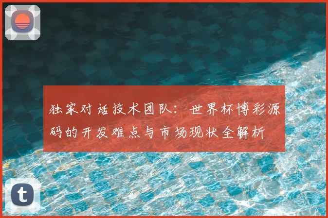 独家对话技术团队:世界杯博彩源码的开发难点与市场现状全解析